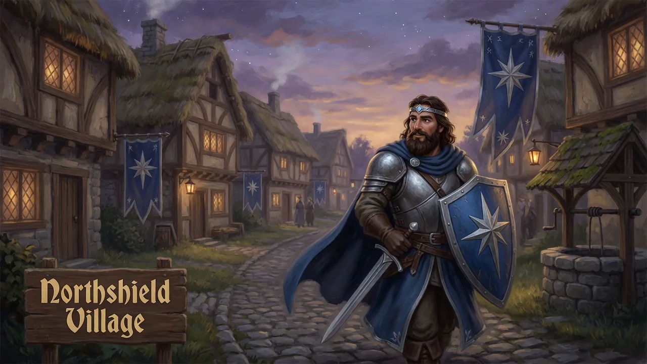 Northshield Village at dusk